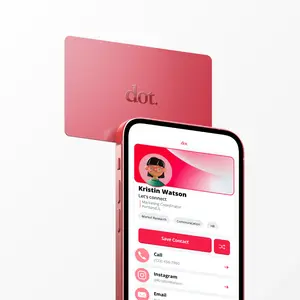 Dot.Cards Premium NFC Tap Link Business Card - Black Networking Card with Default Chip (Office Stationery for Professional Use)