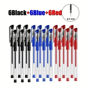 18-Piece Ink Ballpoint Pen Set, Essential Precision Writing Tools for Office and School Use, High Quality Fine Tip Pens