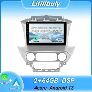 Car Stereo for Chevrolet Suburban Tahoe Yukon 2015-2019 touch screen has Android Auto Wireless Carplay, Bluetooth WIFI supports GPS Navigation