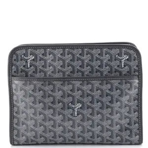 Pre-owned Goyard Canvas Coated Clutches & Wristlets Jouvence Toiletry Pouch Coated Canvas MM by Rebag