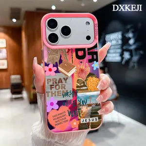 Vibrant Christian Collage Pattern Phone Case for iPhone 17 16 Pro Max 15 Plus 14 13 12 11 Air Plus Shockproof Anti-Scratch Durable PC Back Protective Cover Cellphone Casing