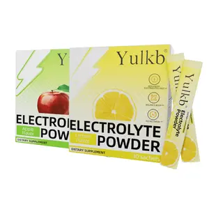 YULKB Electrolyte Powder—Apple, Strawberry, and Lemon Flavors—Sugar-Free Hydration Supplement, Rich in Magnesium, Potassium, and Sodium—Suitable for Ketogenic Diets, Vegans, and Fasting Periods; Zero-Calorie Electrolyte Drink