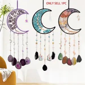 Crystal Life Tree Dream Catcher, Moon Agate Pendant Home Decor, Garden Living Room Decoration, Creative Handmade Christmas Gift, Hanging Decor
