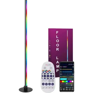 Smart RGB Corner Floor Lamp, 5.3FT Height LED Standing Lamp with APP/Remote Control, for Living Rooms, Bedrooms, and Gaming Rooms