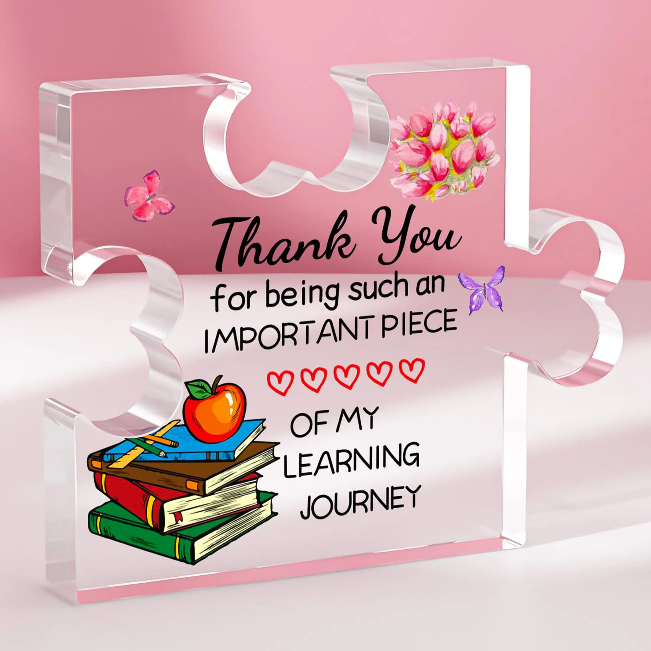 Acrylic Plaque, Clear Acrylic Plaque, Acrylic Desktop Plaque, Desk Decor, Graduation, Thank You Gift Idea, Home Decor, Gift for Teacher, Teacher Appreciation Gift, Signs, Acrylic Signage Plaque
