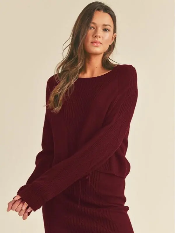 Chevron Two Piece Sweater Set Elegant