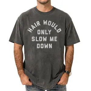 Comfort Colors Hair Would Only Slow Me Down Shirt, Funny Bald Dad Shirt, Bald Man Graphic Tee, Father’s Day Gift