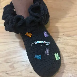 Junk Crochet Ruffle Ankle Sock/Slippers