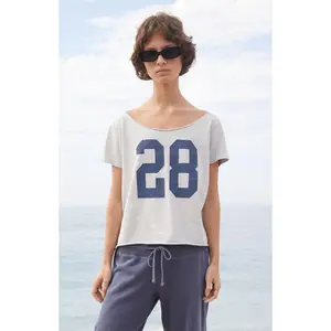 John Galt Women's Light Gray 28 Robyn Off-The-Shoulder Top