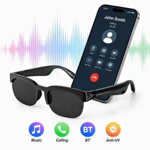 Smart Audio Glasses with Bluetooth 6.0 – Open-Ear Wireless Sunglasses for Men & Women, Built in Mic & Speakers, Hands-Free Calls, Music Playback,Voice Assistan,UV400 Polarized Protection for Driving, Outdoor Sports, Travel & Work
