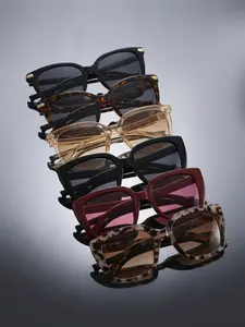 6 Pairs Fashion Multicolor Large Frame Trendy Casual Sunglasses Set, Millennial Y2K Style, Perfect for Commuting, Shopping, Travel, Dates