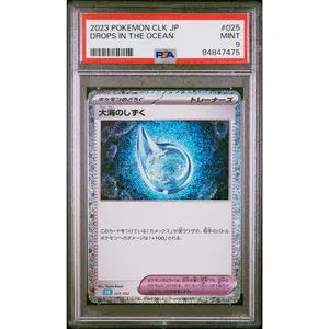 2023 POKEMON JAPANESE BLASTOISE & SUICUNE ex DECK DROPS IN THE OCEAN #25 PSA 9