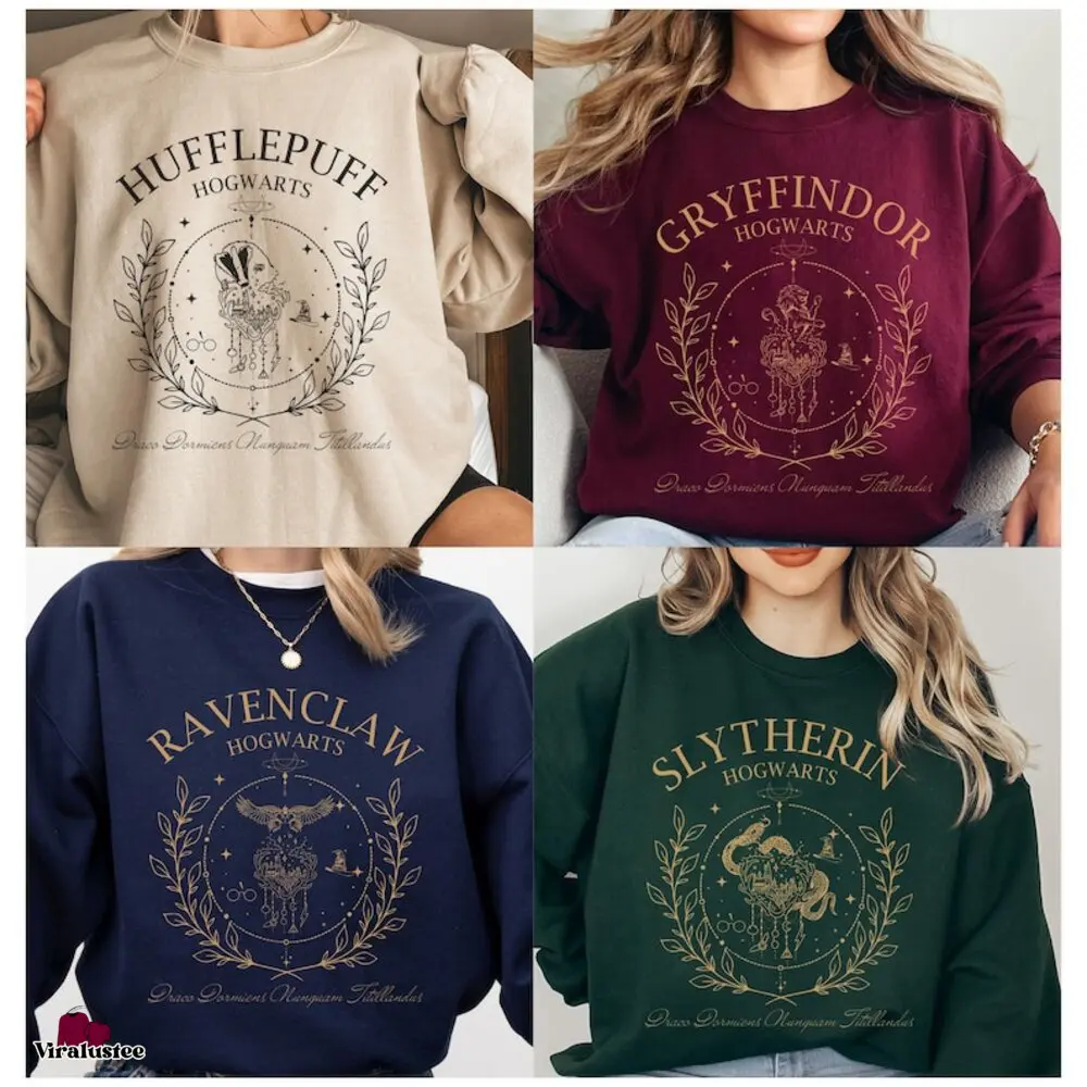 Vintage Harry Potter Hogwarts Houses Sweatshirts, Magic World Shirt, Harry Potter Gift Shirt Vintage Harry Potter Hogwarts Houses Sweatshirts, Magic World Shirt, Harry Potter Gift Shirt