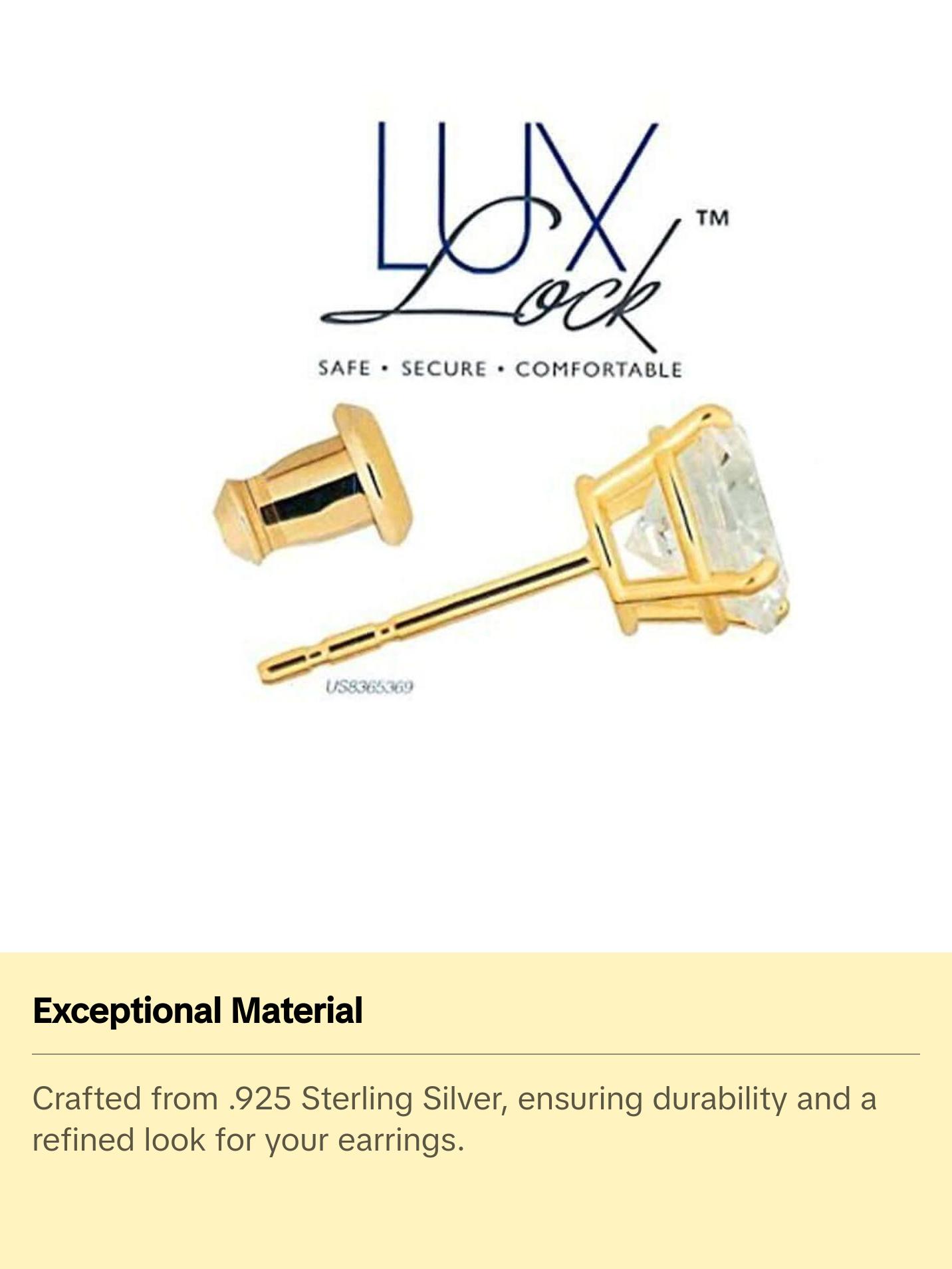 World's most secure Patented Replacement Earring Back in .925 Silver