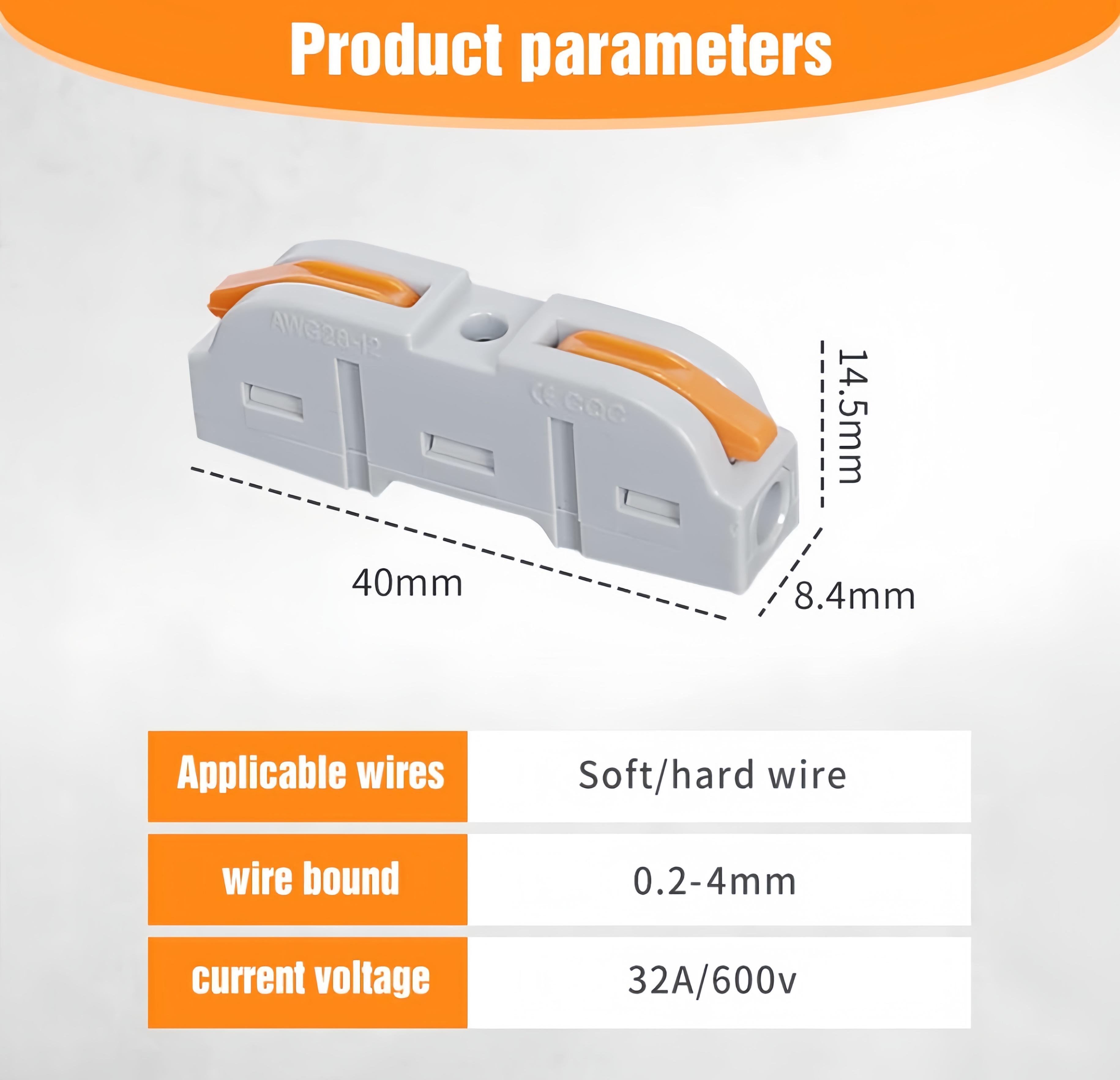 Single-Wire Interface Connector, LowWeekly DealsVoltage Wire Connector with Locking Buckle, FastConnect Plugs Led Light Strip Connectors, LeadStrip Automotive Wiring Electricity PowerDistribution Secure,DIY Modular Design for EasyAssembly by Hobbyists