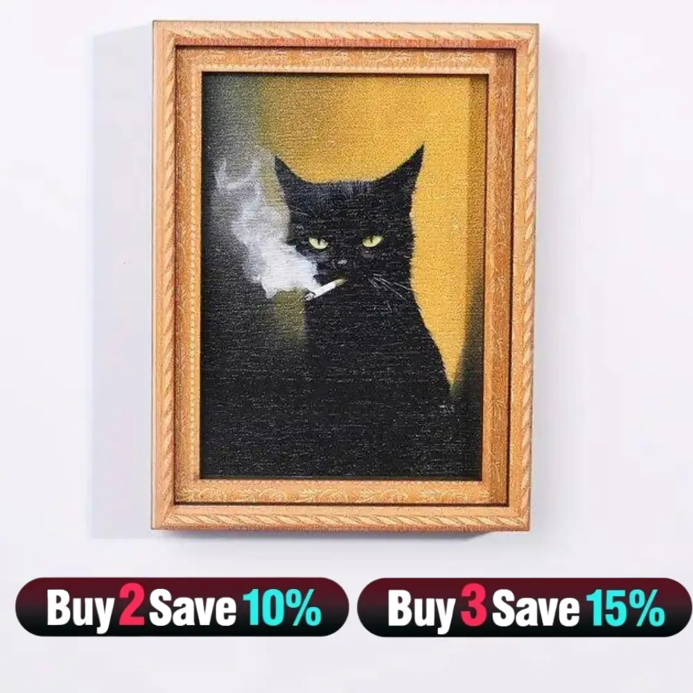 Black Cat (Orange Bg)