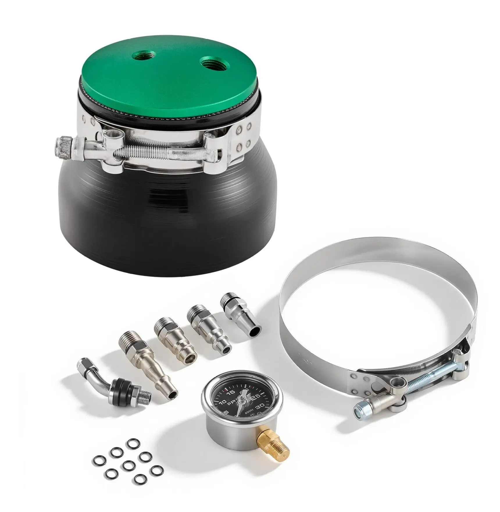 Turbo Boost Leak Tester 4", 3" Aluminum, 0-30 PSI Gauge, for Turbo Cars & Diesel Trucks Default
