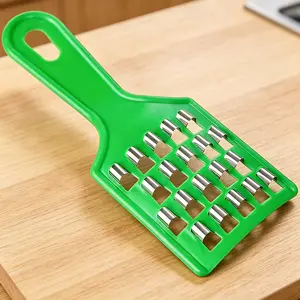 Cabbage Preparation Tool| Manual Vegetable Mincing Gadget, Radish Grater, Cabbage Flaking Tool, and Vegetable Flaker, 420 Stainless Steel, Round Blade