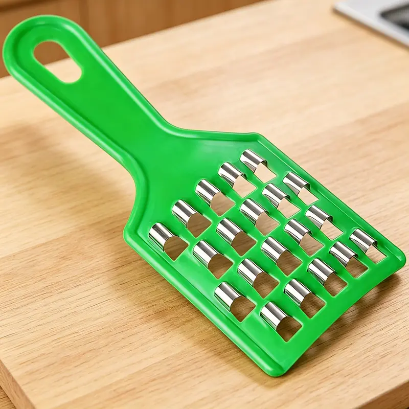 Cabbage Preparation Tool| Manual Vegetable Mincing Gadget, Radish Grater, Cabbage Flaking Tool, and Vegetable Flaker, 420 Stainless Steel, Round Blade