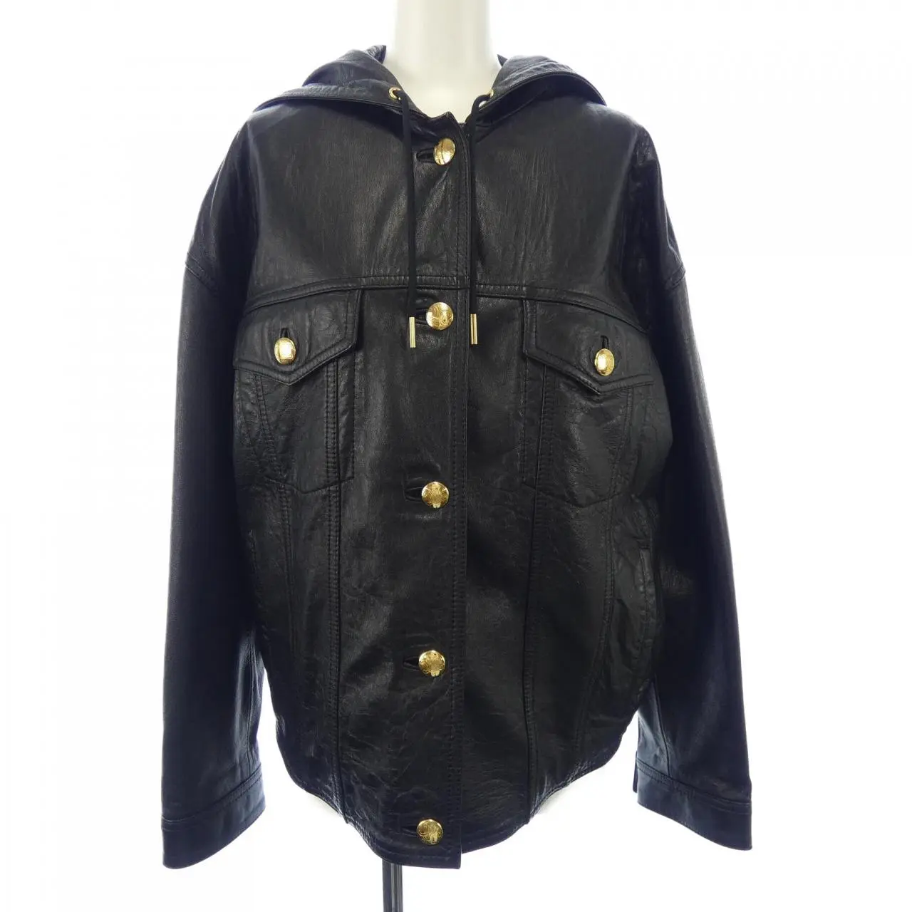 Pre-owned Celine Lambskin Small Leather Goods Triomphe Leather Jacket