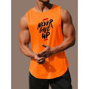 [Breathable Sleeveless Gym Vest] Men's Summer Fashion Muscle Tank Top - Breathable, Sweat-Wicking, Loose-Fit Athletic Vest for Gym & Basketball Training, Quick-dry, Sleeveless