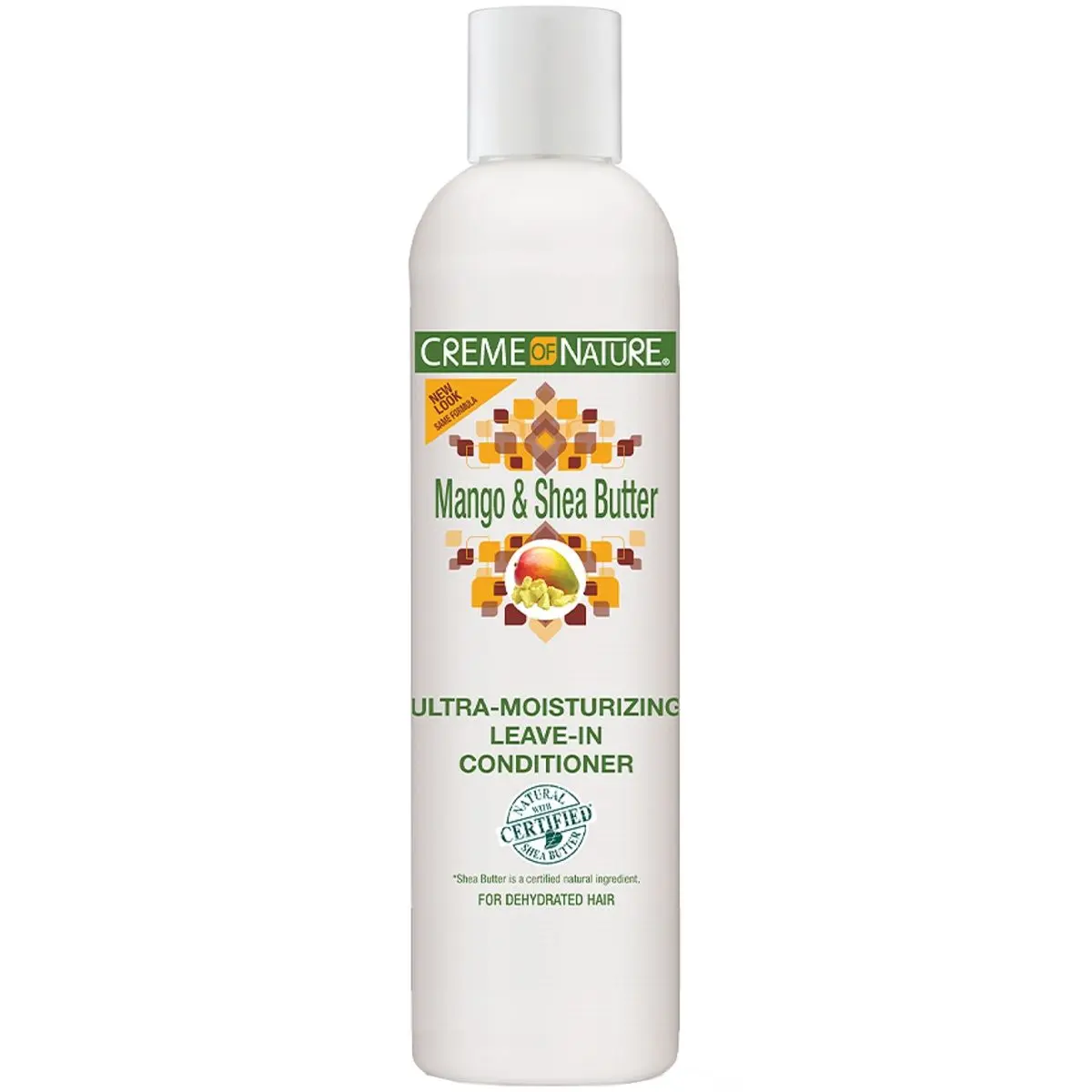 Creme of Nature Mango & Shea Butter Ultra-Moisturizing Leave-In Cream Conditioner - Aloe-Enriched, Ammonia-Free 8.45 oz Haircare with Moisture, Hydration, Frizz Control, Shiny Hair, Hair Glow for Dehydrated Locks