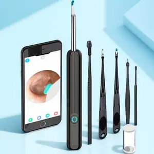 Ear Wax Removal Tool with Camera 1080P HD Ear Scope Kit 6 LED Lights Otoscope for iOS Android Phone 7 Cleaning Heads 5 Replaceable Tips Safe Ear Canal Cleaner, Earwax Removal Tool