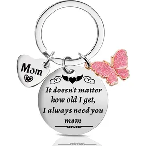 Mothers Day Gifts for Mom from Daughter Son,Funny Birthday Mom Gifts for Wife, Christmas Small Stocking Stuffers Keychain