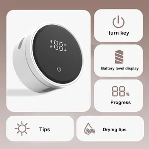 Single Toothbrush Holder and Cleaner Auto Cleanling Toothbrush in Circle Wall Mounted for Bathroom Rotating Cover Rechargeable Home Gadget KIEROFIRT