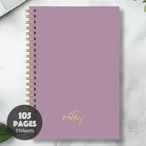 A5 Spiral Bound Notebook, Light Cover, Simple Style, 105 Pages Large Capacity, Study Notes Meeting Records Diary Journal, Spiral Bound Notepad