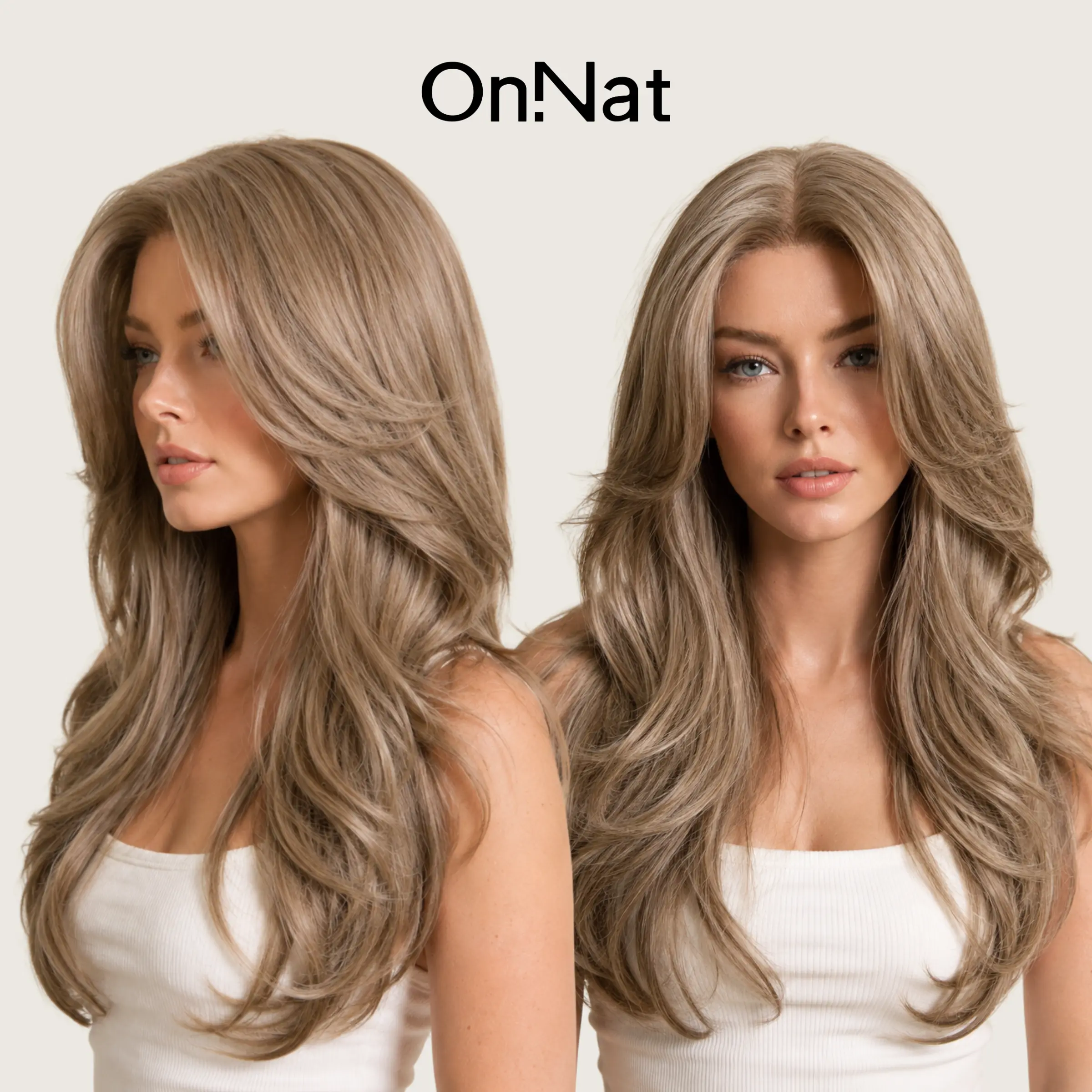 OnNat 22” Rich Dark Brown Blowout Haircut | Glueless Small T-Lace  Wig Pre-plucked Scalp-Mimic Hairline Long Fluffy Wig with Secure Elastic Band low density Natural Silky Synthetic Blend Hair Wigs