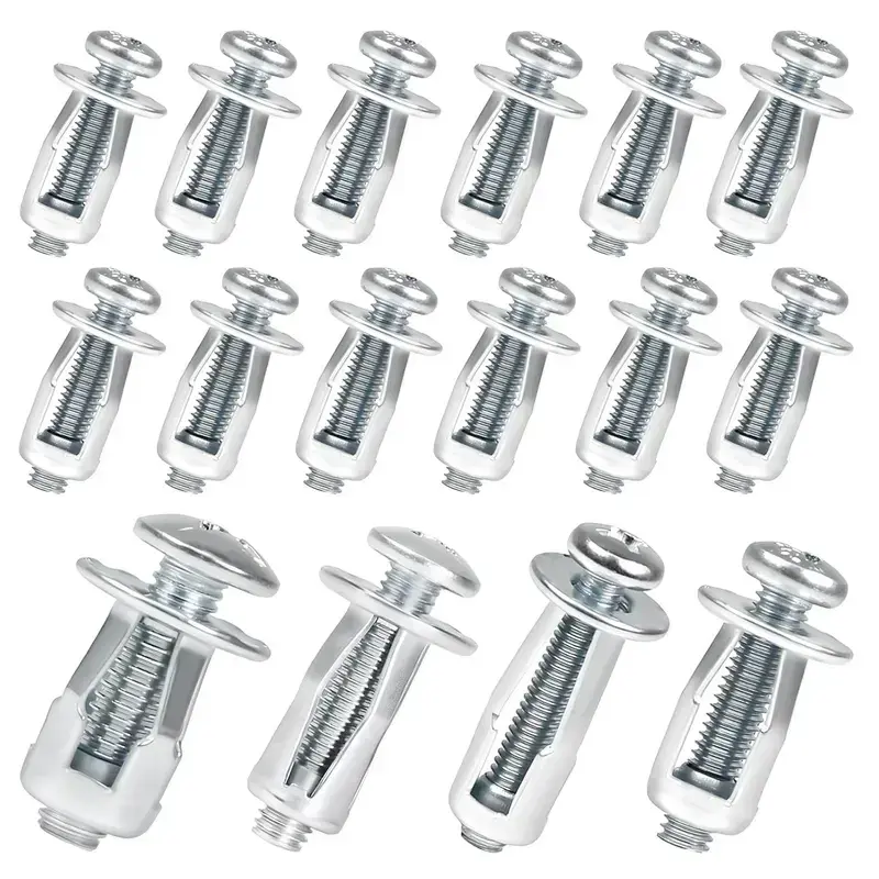 30/60/90Pcs Heavy-Duty Carbon Steel Button Rivet Locking Nuts Set,Durable,Rustproof, Bolt-Compatible Industrial & Furniture Hardware for Panel Fixing, Sheet Metal Repair (M4, M5, M6 Sizes)