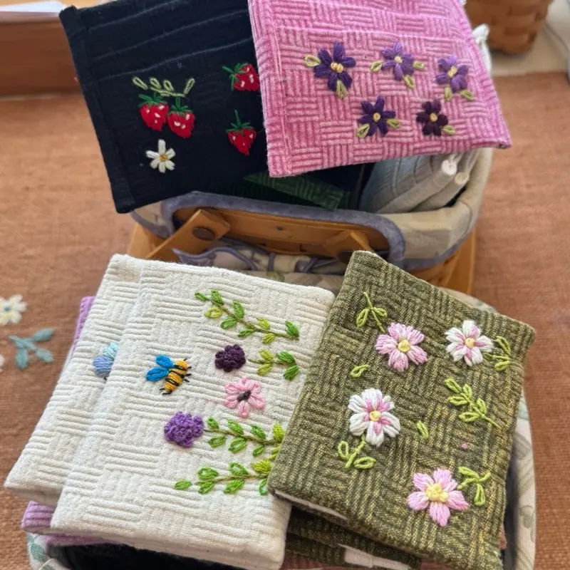 Card Holder: Hand Embroidered