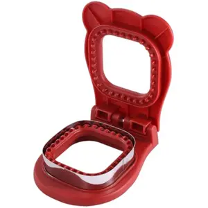 Sandwich Cutter and Sealer, Uncrustable Sandwich Maker for Making Lunchtime EasierSquare Sandwich Uncrustable Cutter for Breakfast and Lunches (Square RED)