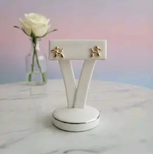 aretes de 14k para niña