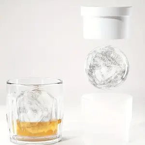 Big Ice Cube Molds - Set of 3, Round Ice Cube Molds, 2.5-Inch Spherical Ice Cubes for Whiskey, Cocktails, Bourbon，Summer Gifts