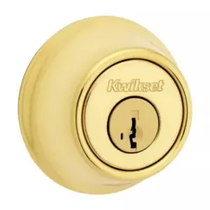 Kwikset 96650-509 K6 Smartkey Double Cylinder Deadbolt Lockset, Brass