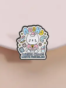 Neurodiversity Trait Expression Badge, Cat Design, Cute, Adhd Group Daily Life Encouragement, Self-Identity Display, Fun Quote, 1 Piece