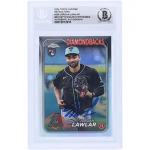 Jordan Lawlar Arizona Diamondbacks Autographed 2024 Topps Chrome Variation Refractor #229 Beckett Fanatics Witnessed Authenticated Rookie Card - Fanatics Authentic Certified