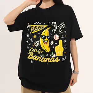Funny Banana Baseball T-shirt, Hip Hop Banana Shirt, Sports Team Mascot T-Shirt, Baseball Mom Tee, Baseball Lover Fan Gift,summervibes