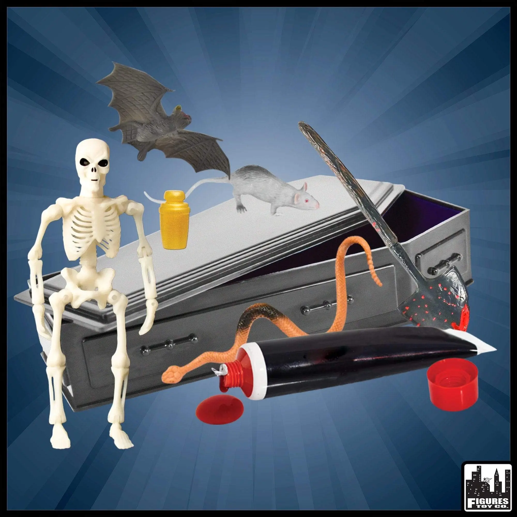 ULTIMATE Gray Coffin Casket Playset for WWE Wrestling Action Figures