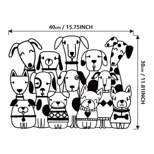 Cute Dog Metal Wall Art 40cm x 30cm Adorable Dog Decor for Pet Enthusiasts & Home Decor Unique Whimsical Design Compact Impactful Piece - Decorative Hanging Room Artwork Ornaments Decoration Artistic