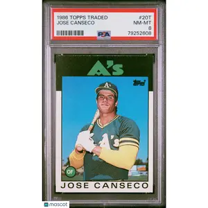 1986 Topps Traded Jose Canseco #20T PSA 8