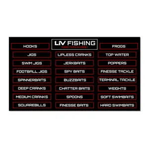 LIV FISHING Tackle Box Label Sheet