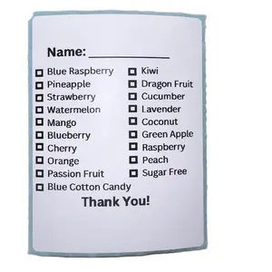 100ct 2x3in White Stickers with Lemonade Flavors