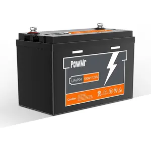 PowMr 12V 100Ah/200Ah/300Ah LiFePO4 Lithium Battery with Built-in 100A/200A BMS Max. 1280Wh/2560Wh/3840Wh Energy Capacity Up to 15,000+ Cycle Lifespan Supports 4P4S Configuration for Off-Grid, RVs, Solar Systems, Home Backup Power, and Boats