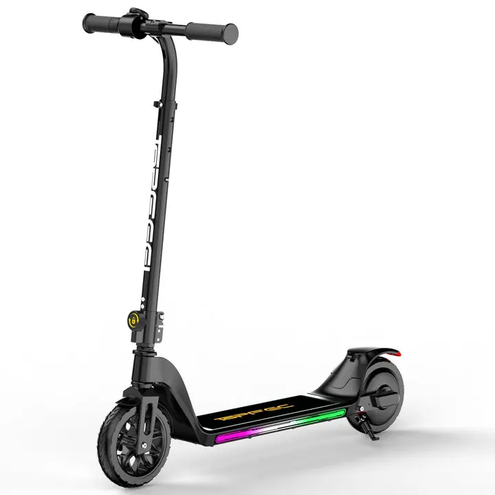 Top Feel C10 Pro Kids Electric Scooter,250W, 10 MPH Speed, 6-mi Range, Foldable,Colorful LED Ambient Lights, UL 2272 Certified (Sports & Outdoor Fitness Scooter Equipment)