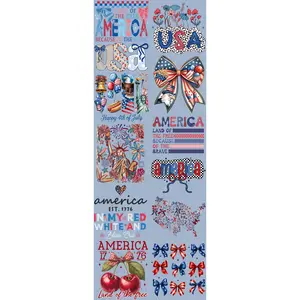 LAND OF THE FREE PREMADE GANGSHEET  - 22X60  DTF TRANSFERS - DIRECT TO FILM