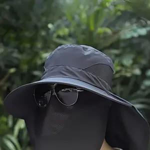 Wide Brim Sun Hat for Summer, UV Protective Fisherman Cap, Ideal for Hiking, Fishing, Outdoor Activities, Men & Women