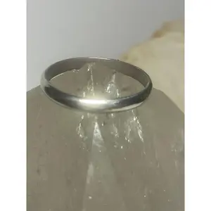 Plain ring wedding band stacker sterling silver women men
